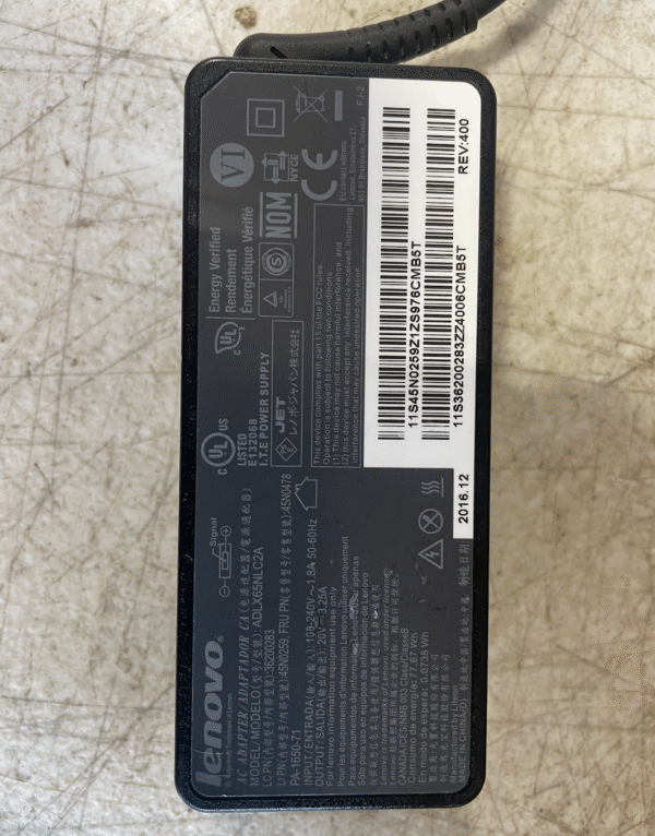Lenovo 65W Laptop Chargers – Lot of 10 for ThinkPad Laptops